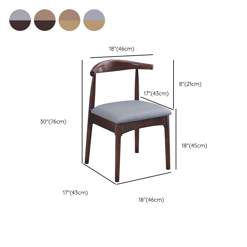 Wood Industrial Style Dining Side Chair Armless Home Side Chair