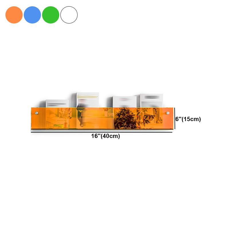 Scandinavian Horizontal Wall Unit Bookshelf Acrylic Bookcase for Home