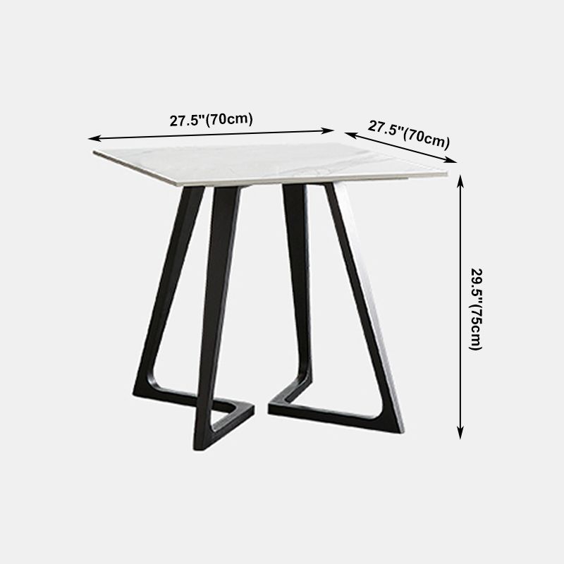 Double Pedestal Stone Table Industrial Style Dining Room Table for Home