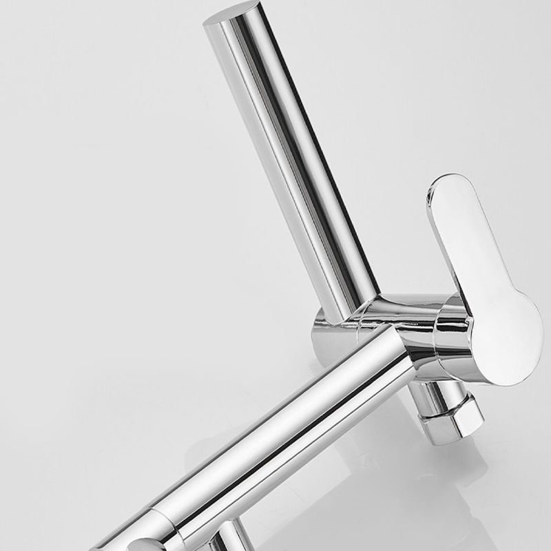 Wall Mounted Metal Rotatable Tub Filler Single Handle Faucet