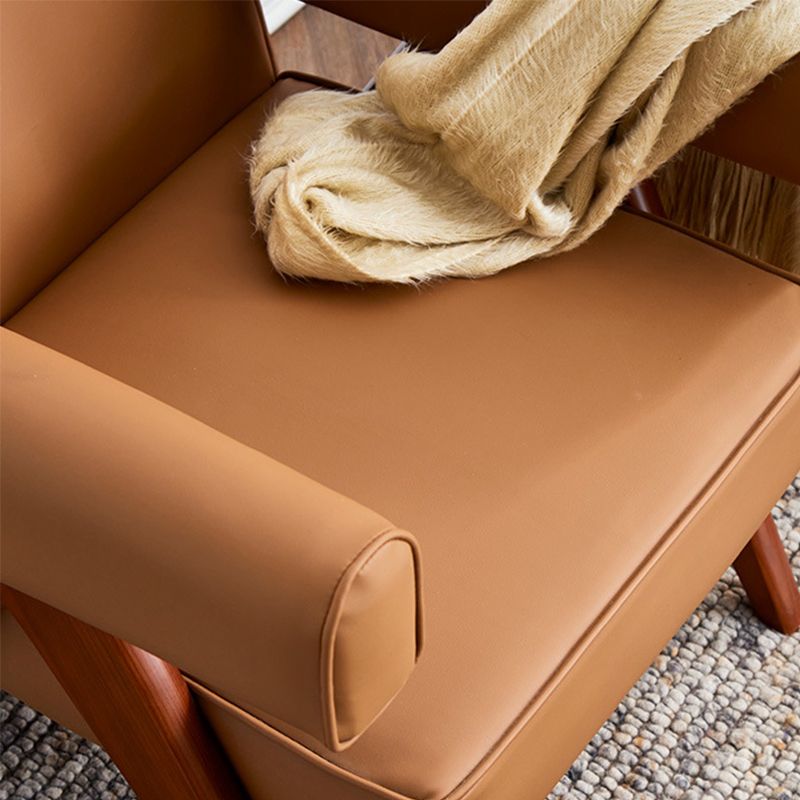 Nordic Arms Included Basic Four Leg Round Arms Tight Back Accent Room Chair