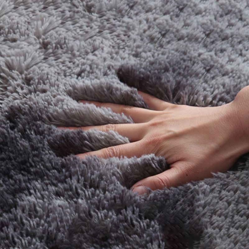 Round White Tone Modern Area Rug Polyester Shape Printing Rug Anti-Slip Backing Indoor Rug for Home Decor