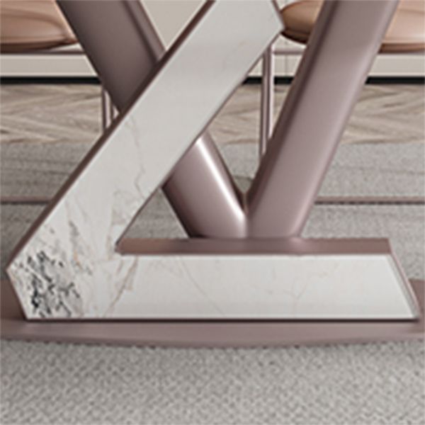 Nordic 1/4/5/7 Pieces Rectangle Dining Set Sintered Stone Top Dinette Table Set