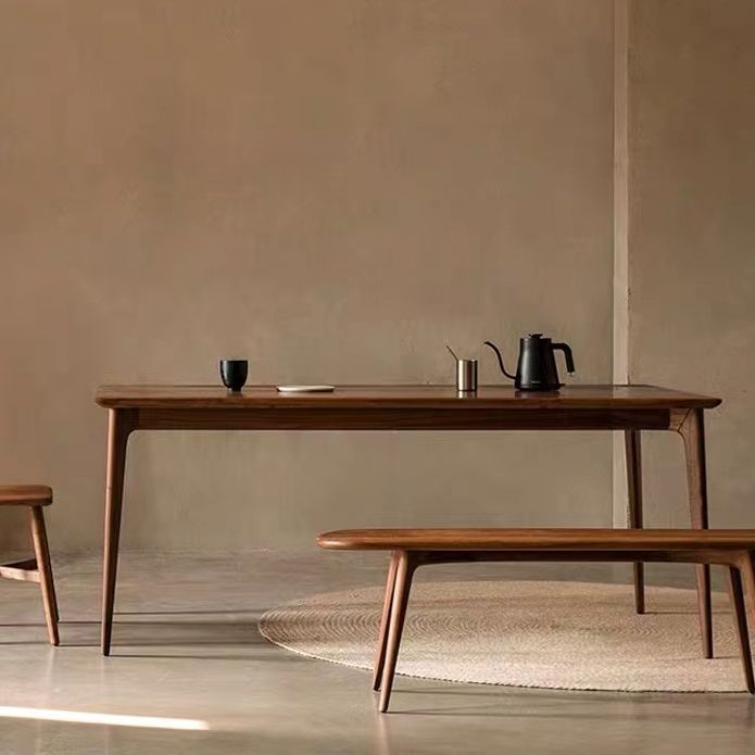 Pine Solid Wood Table Contemporary Rectangle Dining Table for Kitchen Home