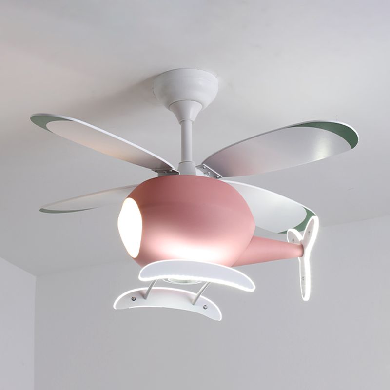 Unique Shape Metal Ceiling Fan Lighting Kids Style Ceiling Fan Lamps