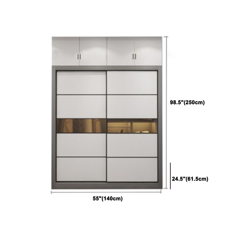 Contemporary Wardrobe Closet Engineered Wood Wardrobe Cabinet