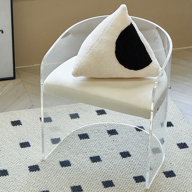 Modern Simple Arm Chair Plastic Frame Dining Arm Chair for Living Room