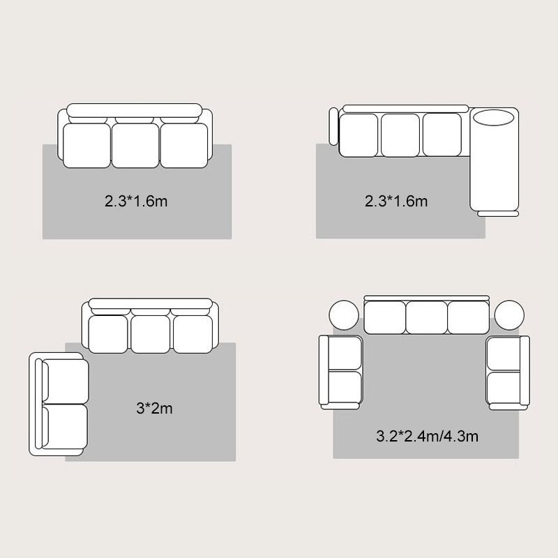 Beige Modern Area Carpet Stripe Pattern Polyester Area Rug Anti-Slip Washable Rug for Home Decor