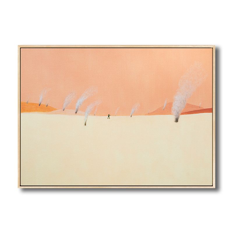 Illustration Wildland Canvas Wall Art Desolated Scenery Painting for Boys Bedroom