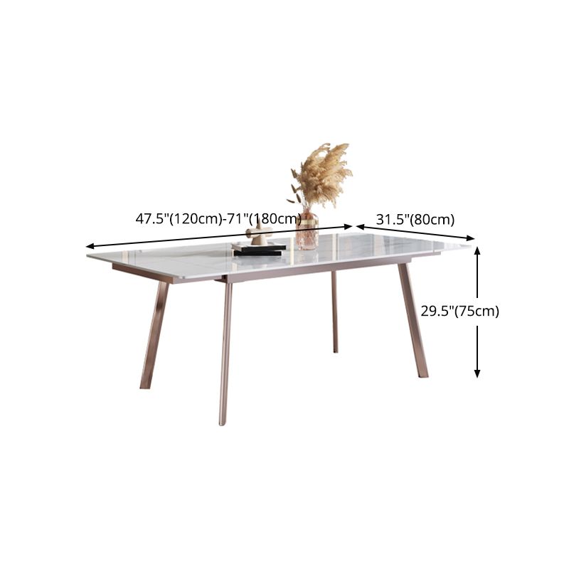 Glam 1/4/5/7 Pieces Dining Set Sintered Stone Dining Table Set with Leather Chairs