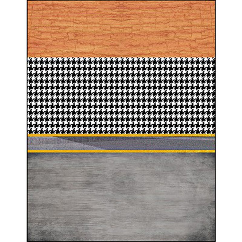 Modern Living Room Rug Multi-colored Colorblock Houndstooth Print Rug Polyester Machine Washable Area Rug
