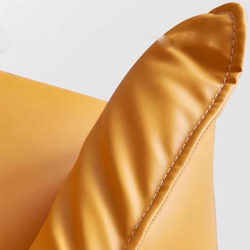 Modern Style Leather Handrail Imitation Leather Material Arm Chair with a Hump Back