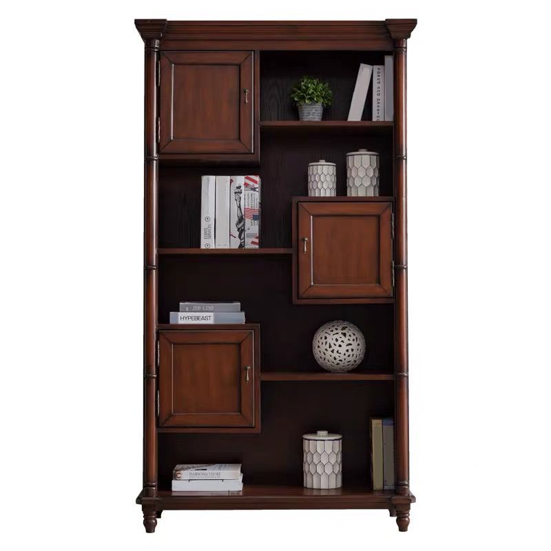 Industrial Rectangle Cabinet with 3 Doors and Shelves in Solid Wood