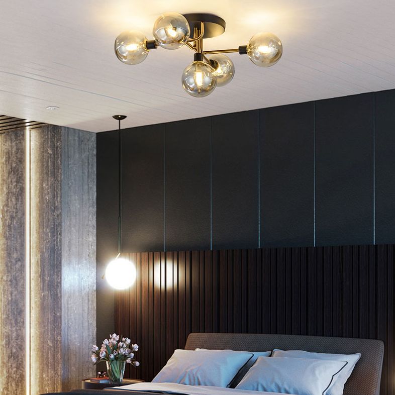 Nordic Luxury Flush Mount Illuminazione Illuminazione Creative Round Flush Mount Plafoniera per Camera da letto