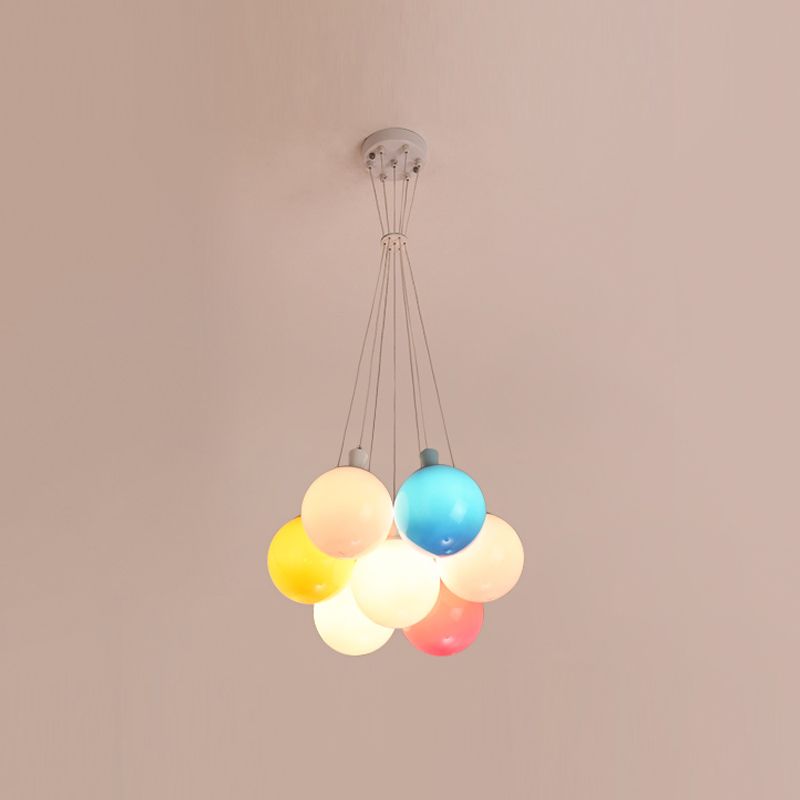 Balloon Colored Chandelier Light Simplicity Acrylic Pendant Light for Child Room