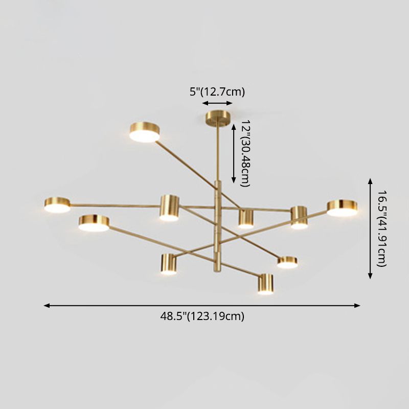 Lampada del lampadario Sputnik Lampada in metallo contemporaneo lampada a sospensione per soggiorno