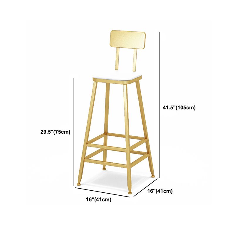 Glam Style 1/2/3 Pieces Bar Table Set Rectangle Bar Table with Metal High Stools for Home