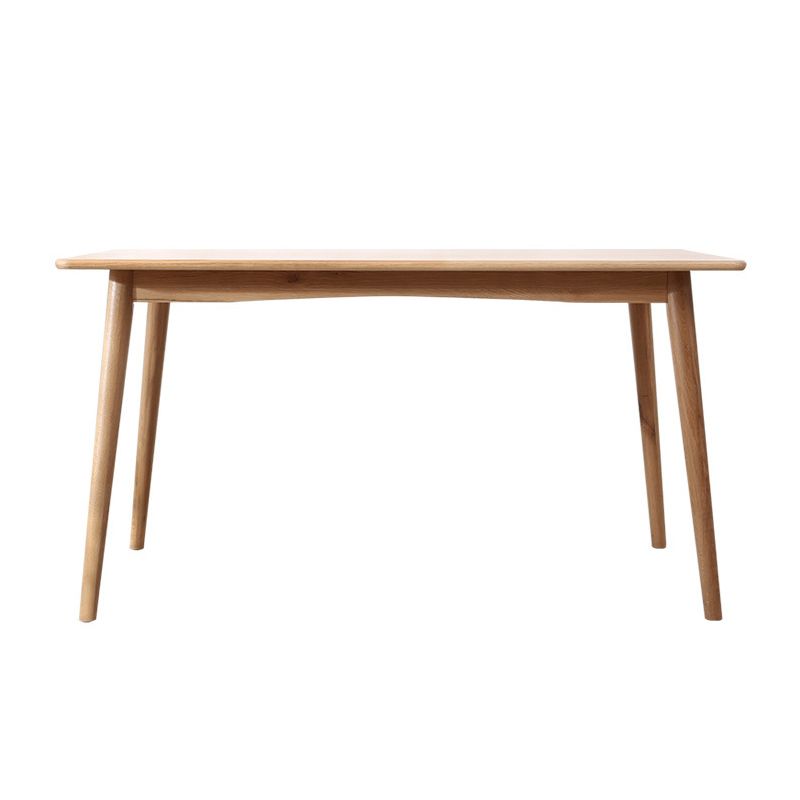 Mesa de comedor rectangular moderna de madera maciza con 4 patas para uso doméstico