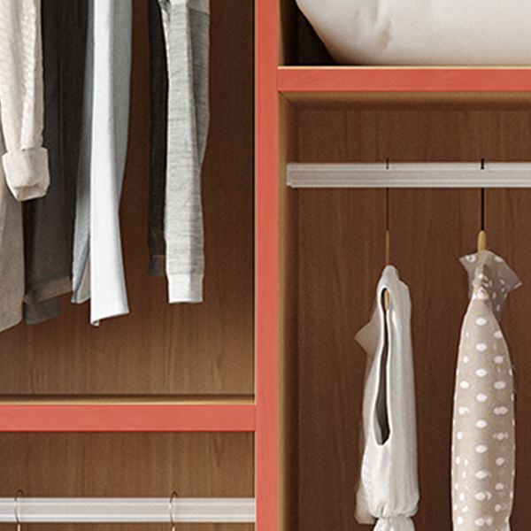 Modern Pine Solid Wood Wardrobe Freestanding Wardrobe with Soft Close Doors