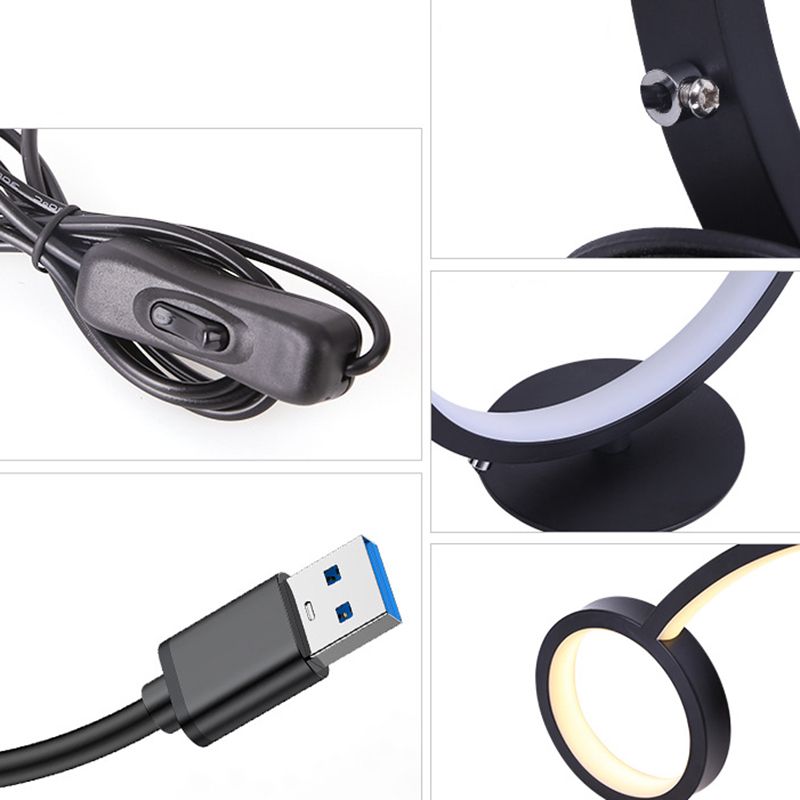 Novelty Bike Shaped Nightstand Lamp Minimalist Metal Bedside LED Table Light