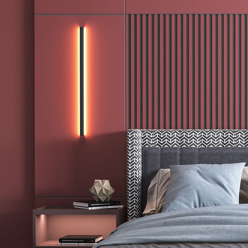 Nordic Modern Metal 1-Light Wall Mount Lamp Linear Wall Sconce for Bedroom