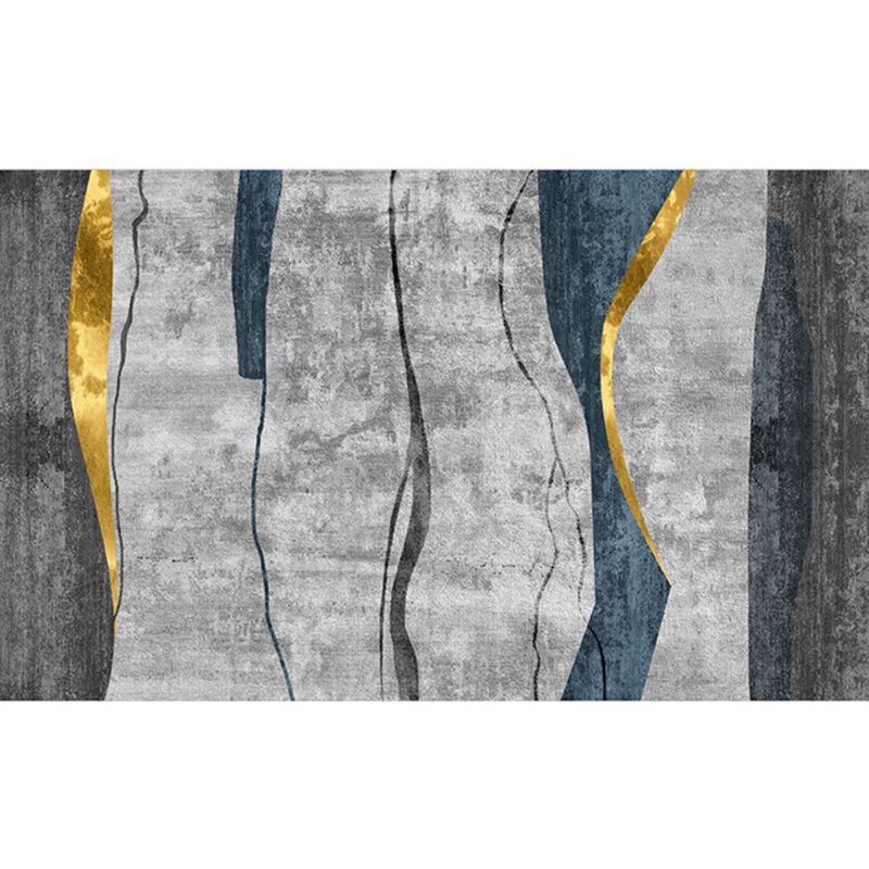 Fancy Modern Rug Blue Fish Indoor Rug Non-Slip Backing Rug for Drawing Room