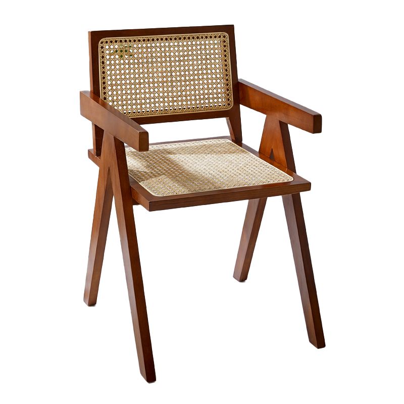 Chaise de salle à manger en bois de style moderne, chaise latérale de salle à manger à dossier ouvert pour la cuisine