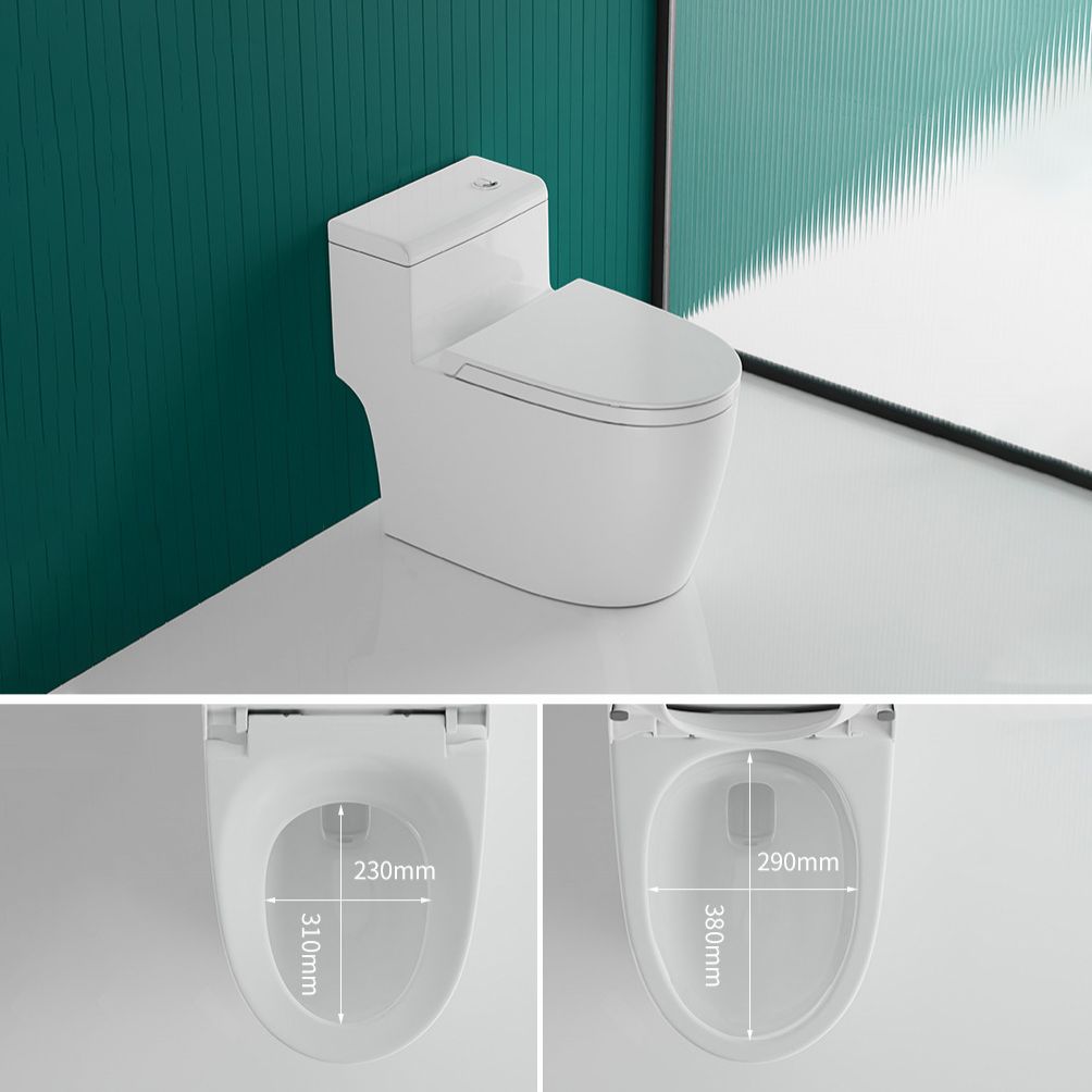 Traditional One Piece Toilet Floor Mounted White Toilet Bowl for Washroom