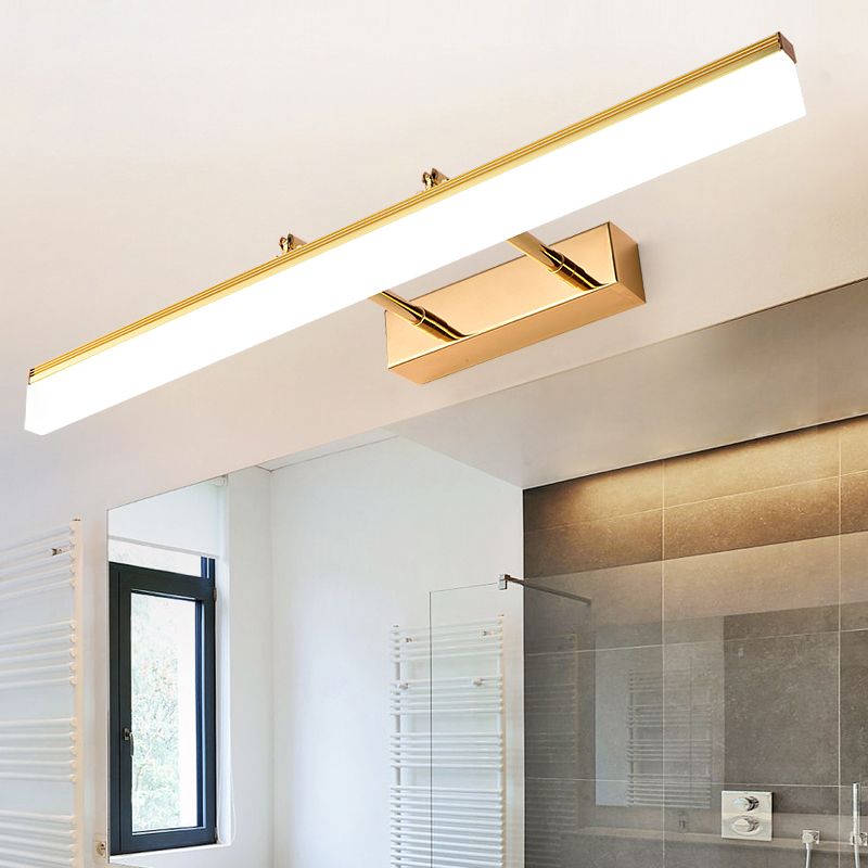 Lampada rettangolare per la lampada con applique del bagno in metallo a muro moderno lampada