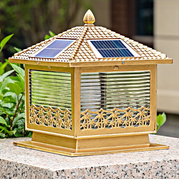 Modern Pillar Light Creative LED Solar Lighting Fixture for Garden