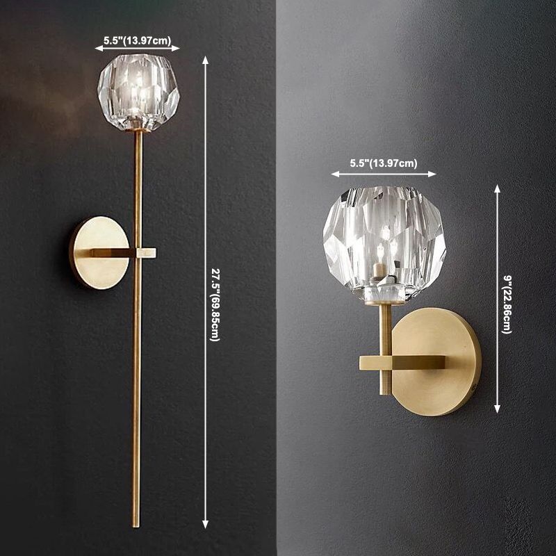1-Light Geometric Wall Lamp Fixtures Modern Style Metal Wall Mounted Light Fixture
