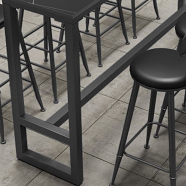 Black Sintered Stone Bar Table Dining Table for Kitchen Living Room Coffee Room