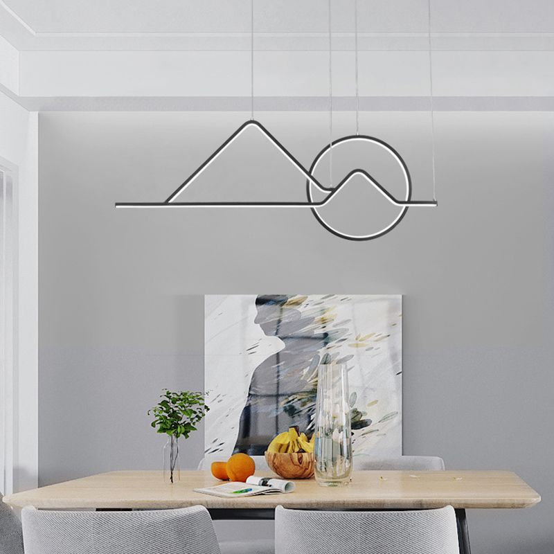 Modern Singularity LED Linear Pendant Light Aluminium Ceiling Light for Dining Room