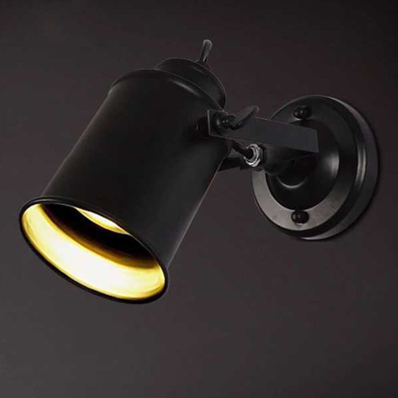 Metallzylinderwand montierte Lampen Industrial Style 1 Licht Wandleuchte Leuchte