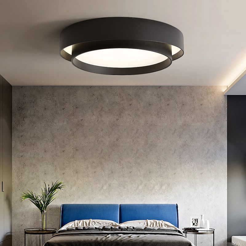 Lacquered Iron LED Ceiling Light in Modern Minimalist Style Acrylic Circular Ceiling Fixture