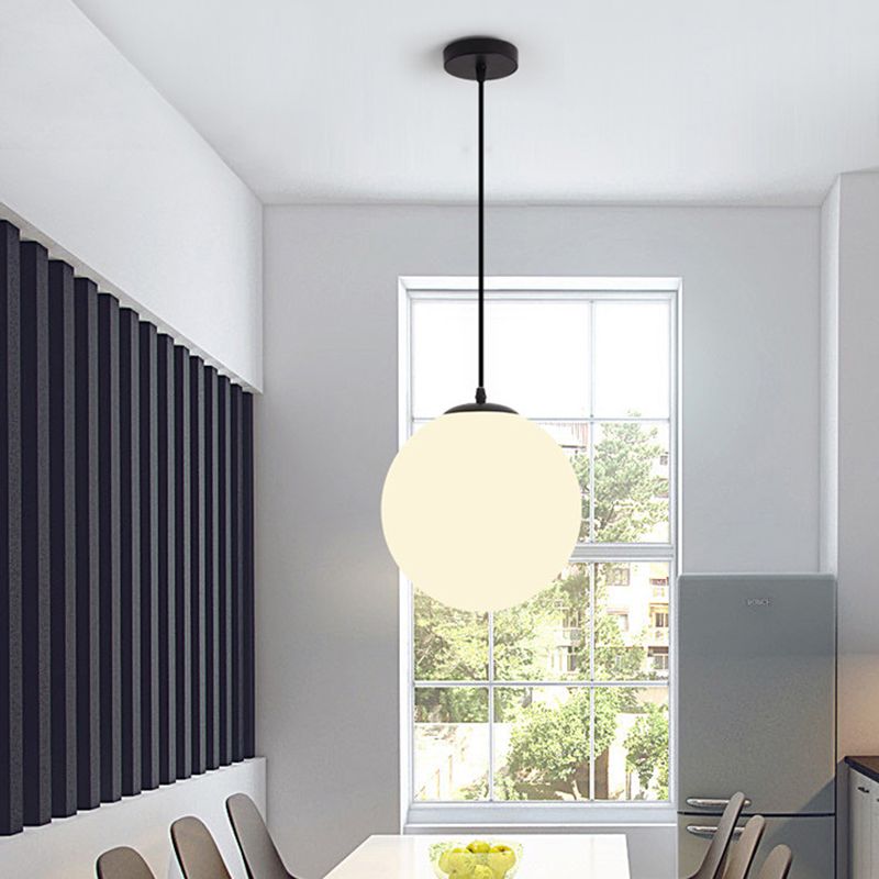 Moderner Stil Kugelform Pendelleuchte Glas 1 Licht anheizen Licht für Esszimmer