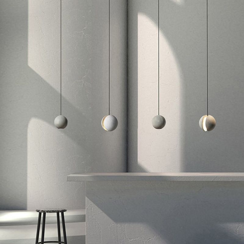 Globe Cement Anhänger Beleuchtung Minimalist Grey Down Mini Anhänger für das Restaurant