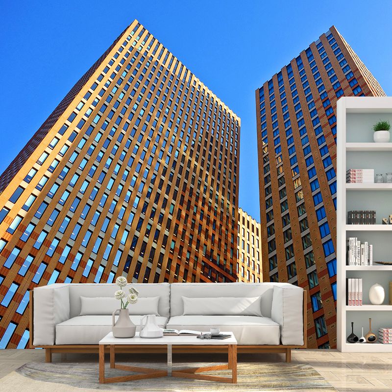 Photography Architecture Mural Wallpaper Stain Resistant for Study Room