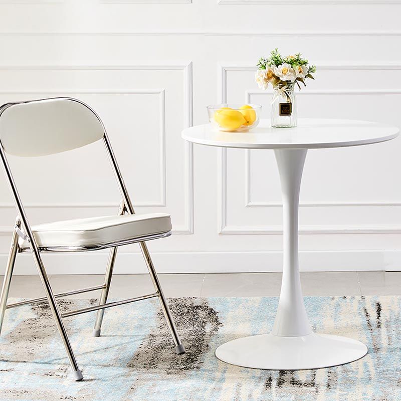 Minimalism Style Round Top Restaurant Table Metal Base Dining Table