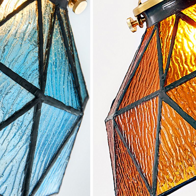 Drum Shape Glass Vanity Sconce Light Modern Style 1-Light Vanity Mirror Lights