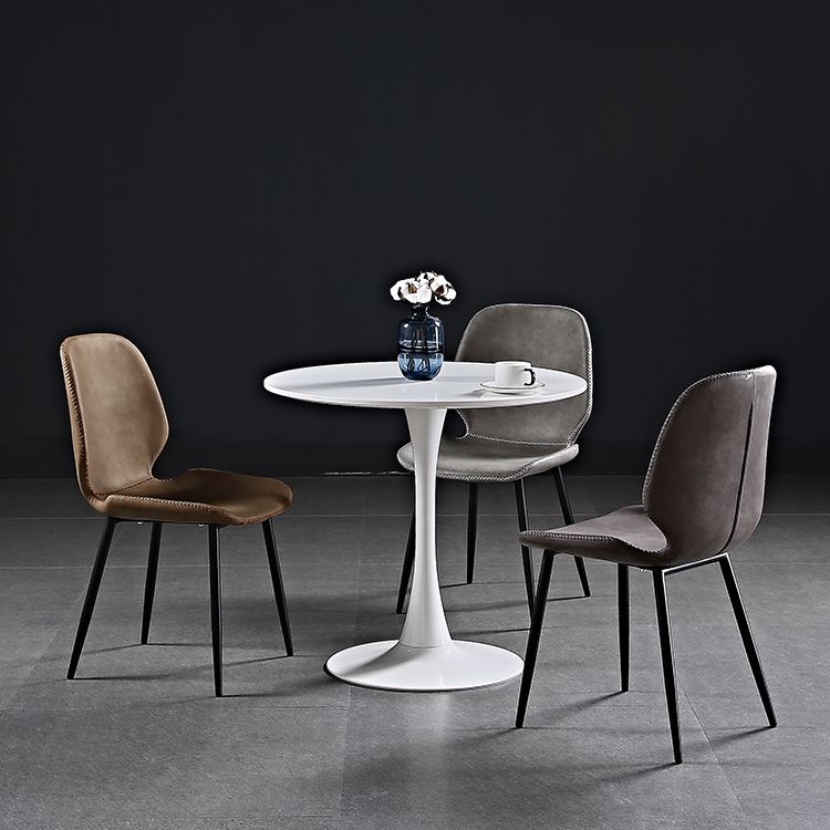 Metal industrial que cena la silla lateral sin brazos del Wingback del comedor de la silla lateral