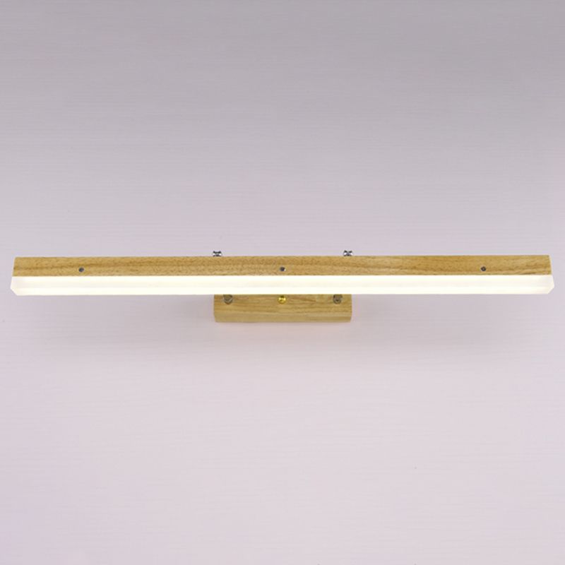 Rectangle Wall Light Fixture Simplicity Style Wood LED Beige Wall Mount Light Fixture