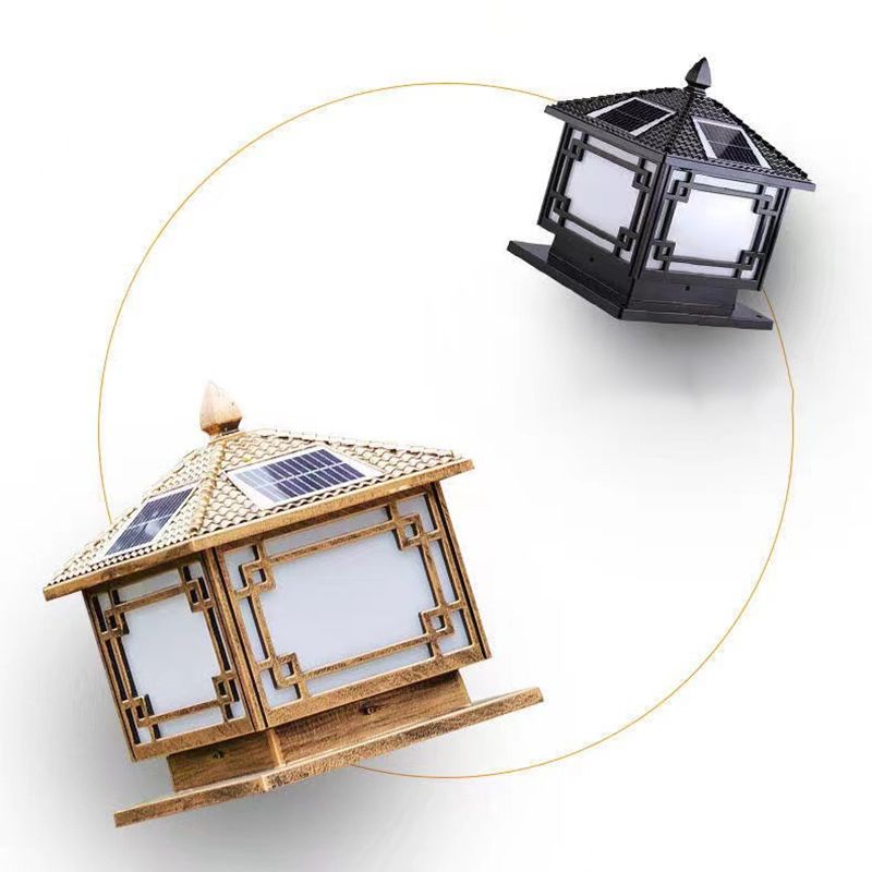 Modern Minimalist LED Pillar Lamp Household Solar Light for Garden