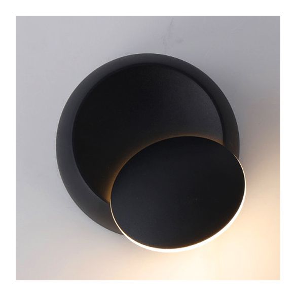 Bedroom Nordic Sconce Light Fixtures Circular LED Rotatable Wall Mounted Lighting