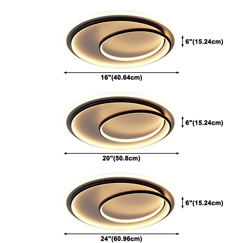 1-Light Ring Led Flush Ceiling Lights Modern Style Metal Led Flush Mount Ceiling Light Fixtures