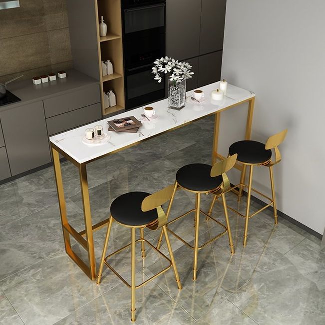 Glam 1/4/9 Pieces Bar Table Set Rectangle Counter Table with Stools for Milk Tea Shop