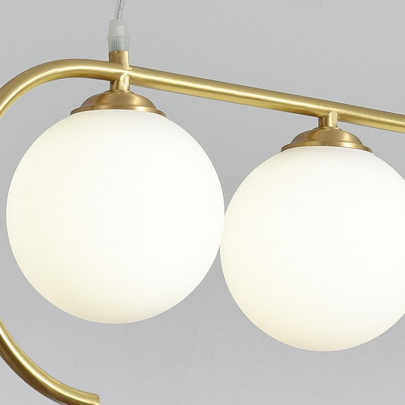 Modern Kitchen Pendant Lamps Globe Glass Island Light for Dining Table