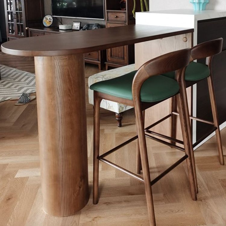 Modern Style Wood Bar Table Pine Wood Base for Milk Tea Shop