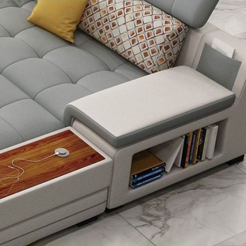 6-Seater Modular Sectional for Living Room 98.43" Wide 161.41" Long