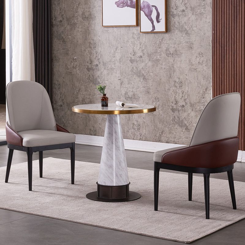 Runde Form Luxus Esstisch Drei-Farben fester Tisch mit Sinterstein